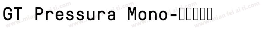 GT Pressura Mono字体转换